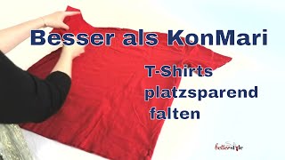 TShirts falten  besser als Marie Kondo [upl. by Notsuj]