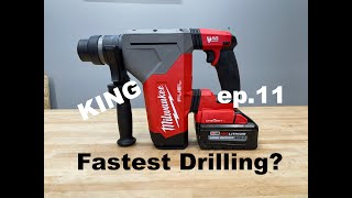 2420  Milwaukee M18 FUEL 118 Inch SDSplus fastest drilling rotary hammer  291520  ep11 [upl. by Akirderf]