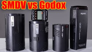 SMDV B120 and B240 HSS flashes vs Godox AD100 and AD200 for photography [upl. by Gasser997]