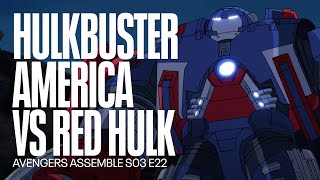 Hulkbuster Avengers versus Red Hulk  Avengers Assemble [upl. by Noelopan]