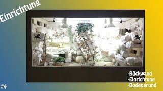 Das Bartagamen Terrarium Rückwand und Einrichtung Video 004 [upl. by Adnamahs]