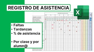 Cómo hacer un registro de asistencia en Excel paso a paso [upl. by Leontine]