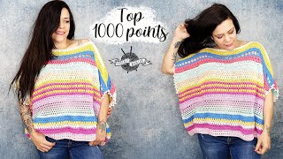 TUTORIEL CROCHET top quot1000 pointsquot séquence de points facile [upl. by Aeresed]