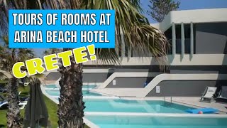 Arina Beach Resort Room Tours  A Holiday In Crete  Greece  Kokkini Hani Crete Heraklion [upl. by Els]