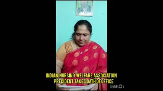 Indian nursing welfare association precident takes oath of office😍 [upl. by Enelehcim]