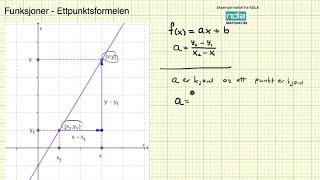 Matematikk 2PY funksjoner Ettpunktsformelen [upl. by Giacobo337]