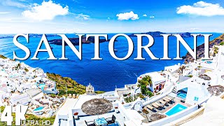 12 HOURS DRONE FILM quot SANTORINI in 4K quot  Relaxation Film 4K  beautiful places in the world 4k [upl. by Ferdinand446]