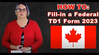 HOW TO Fillin a Canadian TD1 Form 2023 [upl. by Tasha]