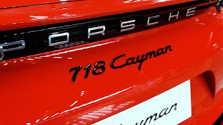 Porsche 718 Cayman Showcase amp Exhaust 4K [upl. by Natlus]