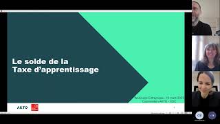 Webinaire  Solde de la taxe dapprentissage 2023 et SOLTéA [upl. by Kant]