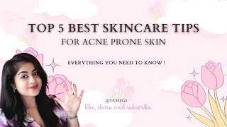 Top 5 Best skincare tips for all skin types mainly acne prone skin  Everything you should know [upl. by Krein]