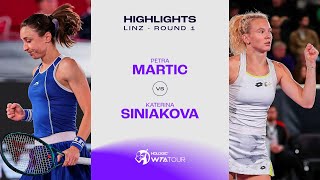 Petra Martic vs Katerina Siniakova  2024 Linz Round 1  WTA Match Highlights [upl. by Nylinej]