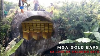 Binasag ang mga malalaking bato may laman kayang Gold Bar japanese treasure hunting [upl. by Farrow]