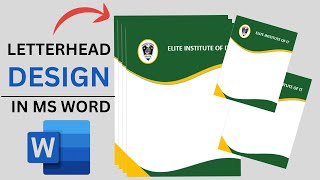 How to Make Letterhead Design in Microsoft Word  Letterhead Design in Microsoft Word [upl. by Eedissac142]