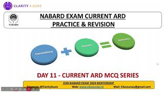 NABARD Exam 2024 ARD CURRENT SERIES  Day 11 [upl. by Berta]