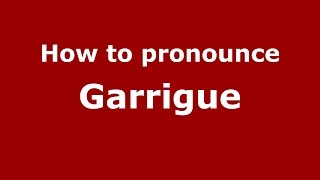 How to pronounce Garrigue SpanishArgentina  PronounceNamescom [upl. by Anec]