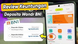 Keuntungan Deposito di Wondr BNI  Bisa Cair Kapan Saja [upl. by Savart]