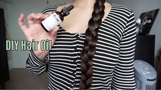 DIY Hair Oil  Reduce Frizz Breakage and Split Ends [upl. by Saphra]