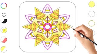 Simple Mandalas Coloring Book Page for Kids and Toddlers [upl. by Htyderem]