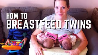 How to Breastfeed Twins  Tandem Breastfeeding Tutorial amp Breastfeeding Tips [upl. by Tench]