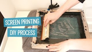 How to screen print tshirts at home DIY method  CharliMarieTV [upl. by Bonnell306]