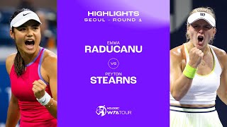 Emma Raducanu vs Peyton Stearns  2024 Seoul Round 1  WTA Match Highlights [upl. by Nnaeus454]