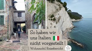 Reisebericht Italien  🇮🇹 Bergdörfer und Steilküste in den Marken  Leben im Wohnmobil   432023 [upl. by Desimone]