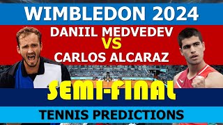 Daniil Medvedev vs Carlos Alcaraz  Wimbledon tennis 2024 [upl. by Hcaz461]