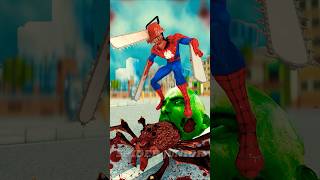 SPIDERMAN AS CHAINSAW MAN fight spider zombies gta spiderman chaisawman funny funnyvideo [upl. by Kristo]