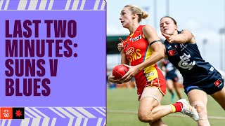 Last Two Minutes Gold Coast Suns v Carlton  Week Two 2024  AFLW [upl. by Powder150]