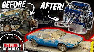 Seizedup Ford V8 Engine from Barn Find Pantera Gets Restored  Redline Rebuild [upl. by Onig]