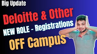 Deloitte Hiring Freshers  OFF Campus Drive  2021  2022  2023  2024 Batch Hiring  Fresher [upl. by Norehs]