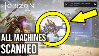 All Machines Locations All Machine Types Scanned Trophy  Horizon Forbidden West [upl. by Zashin966]