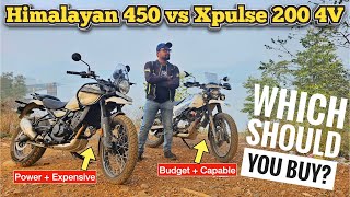 2024 Himalayan 450 VS Hero Xpulse 200 4V  Honest amp Practical Comparison  Should You Save Money [upl. by Akiret]