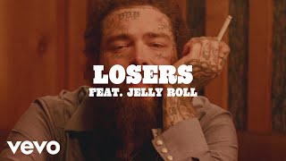 Post Malone  Losers Lyric Video ft Jelly Roll [upl. by Nuajed]