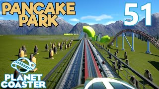 Planet Coaster PANCAKE PARK  Part 51  PENGUIN ARMY [upl. by Anit20]