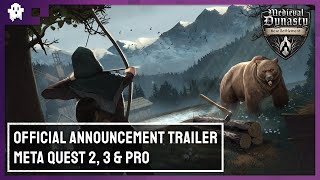 Medieval Dynasty New Settlement  Announcement Trailer  Meta Quest Platform [upl. by Pokorny841]