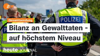 heute journal vom 19082024 Höchststand an Straftaten Koalition im Streit Ukrainische Offensive [upl. by Eirotal124]