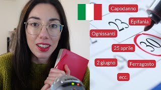 Italian culture Quali sono i giorni festivi in Italia Subtitles [upl. by Enrev]