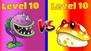 Plants vs Zombies 2 Mod Toadstool 10 vs Chomper 10 Max Levels Primal Game [upl. by Edlitam559]