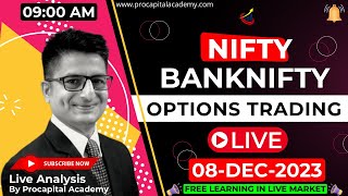 08 December Live Trading  Nifty Banknifty Live Options Trading  Nifty 50 Live nifty50 live [upl. by Kally]