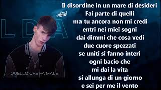 LDA Quello che fa male  Lyrics [upl. by Demb]