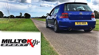 MK4 GOLF R32  MILLTEK EXHAUST [upl. by Karilla]