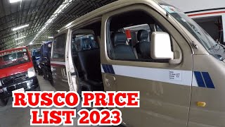 RUSCO MOTORS Price list 2023  updated price ng RUSCO tuguegarao city [upl. by Hahsi757]