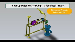 Pedal Operated Water Pump  Mechanical Mini Project [upl. by Leonor]