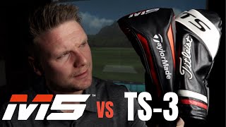 Titleist TS3 Driver vs Taylormade M5 Driver [upl. by Eliason]