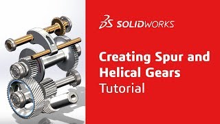 Creating Spur and Helical Gears  Tutorial  SOLIDWORKS [upl. by Esnahc]