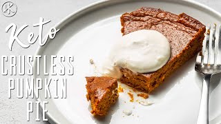 Crustless Pumpkin Pie  Keto Recipe by Jennifer Banz Low Carb With Jennifer [upl. by Jessee715]