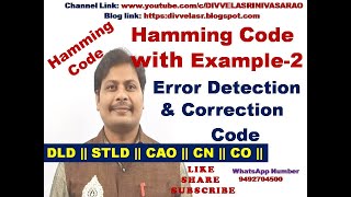 Hamming Code  Hamming code for error detection and correction  Hamming code example4bit [upl. by Maggi62]