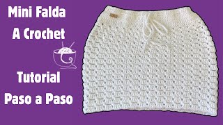 Crochet Tutorial Perla Mini Falda A CrochetTodas Las Tallasmcknitscreations [upl. by Annahsed]